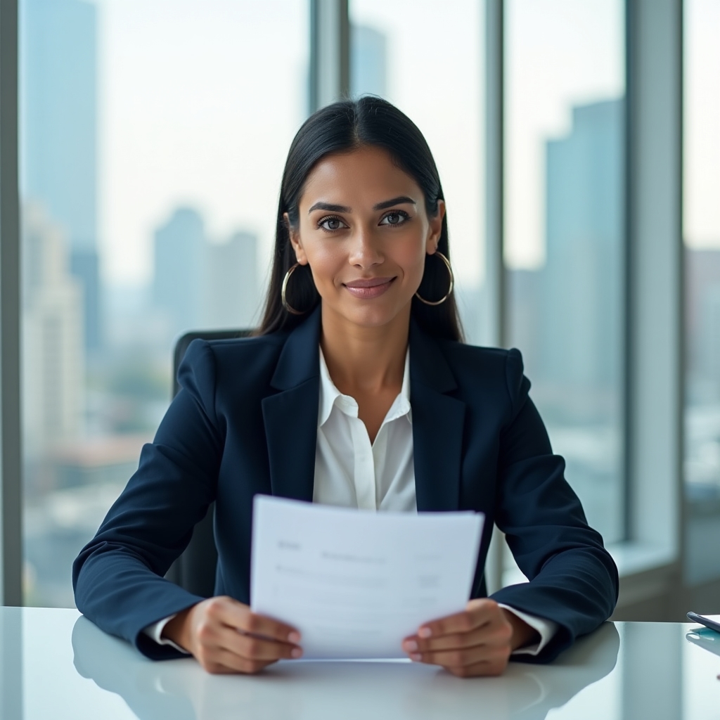 Person reviewing banking documents with understanding
